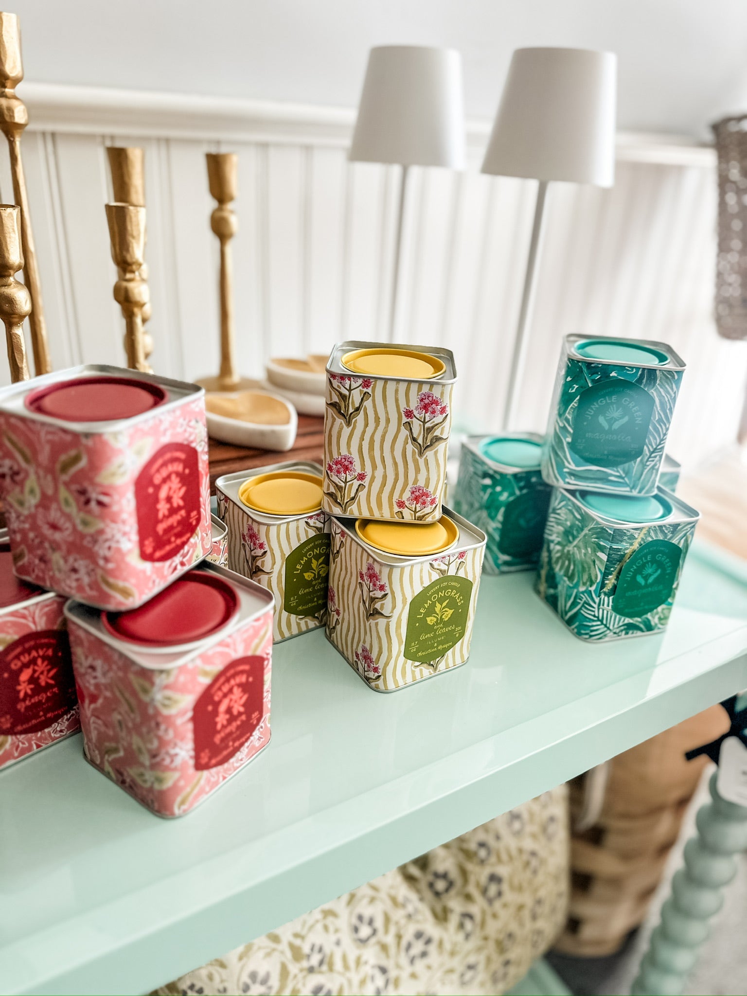 Printed Tin candle -Three varieties