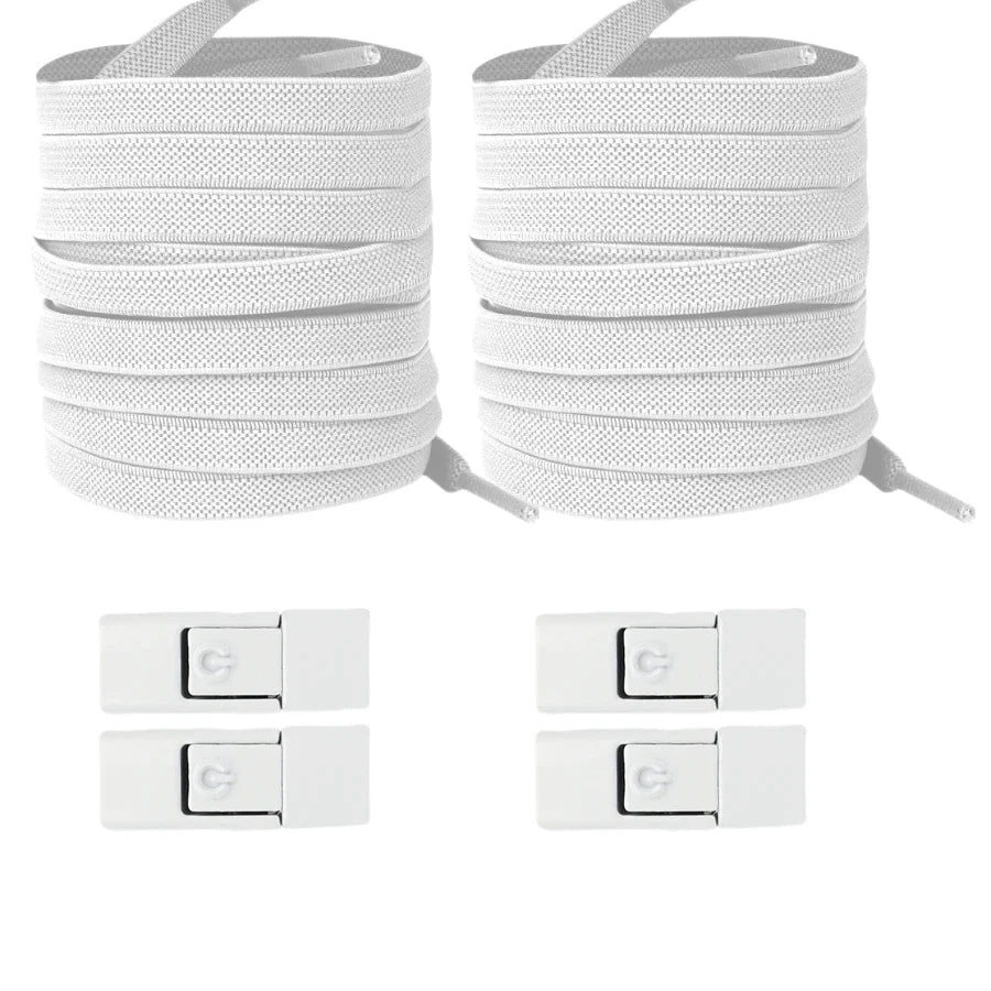 New Without Ties No Tie Elastic Shoelaces Press Lock Flat Widened 8MM Shoelaces for Kids and Adults