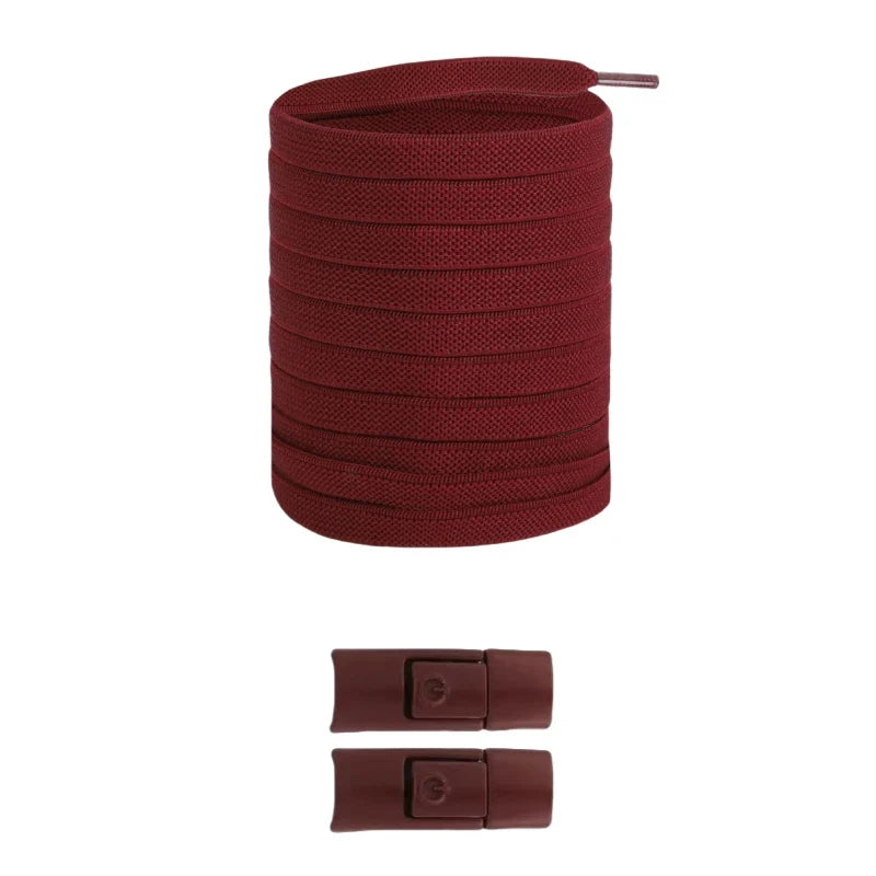 New Without Ties No Tie Elastic Shoelaces Press Lock Flat Widened 8MM Shoelaces for Kids and Adults