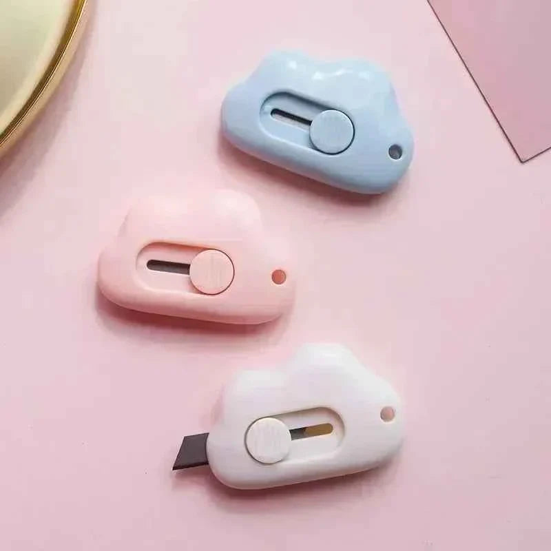 Cute Rabbit Cloud Color Mini Portable Paper Cutting Machine - Practical Razor Blade Office Stationery