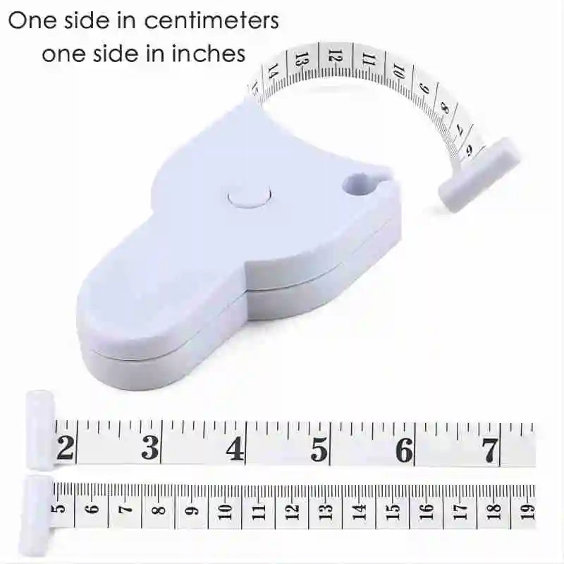 Portable Fitness Tape Measure - Telescopic Health Tool with Handle and Torch for Waist Circumference