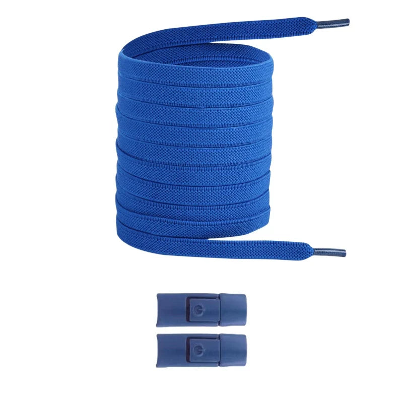 New Without Ties No Tie Elastic Shoelaces Press Lock Flat Widened 8MM Shoelaces for Kids and Adults