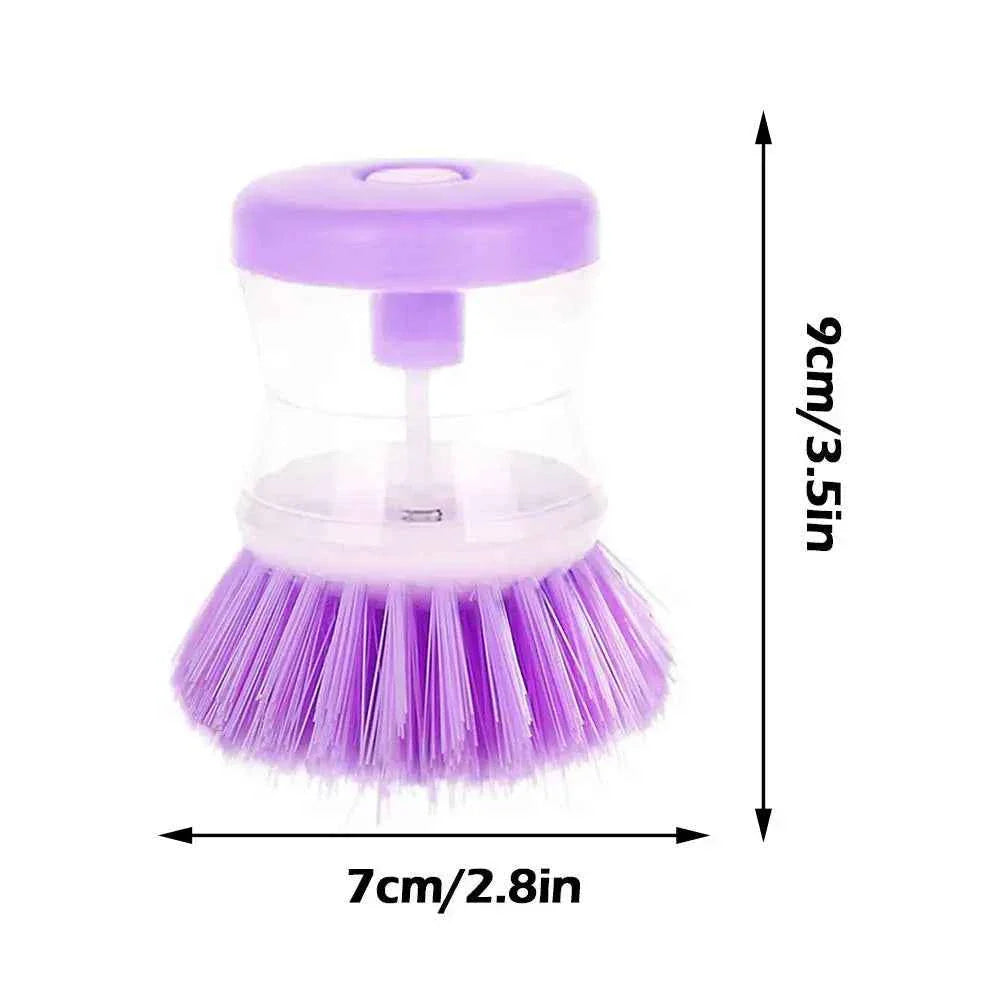 Kitchen Dish Brush with Soap Dispenser - Astronaut Design Washing Utensils and Household Cleaning Accessory