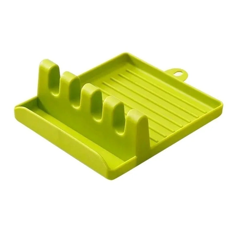 Kitchen Utensil Holder - Plastic Spoon Holder Rack Shelf Organizer for Forks, Spatulas, and Chopsticks