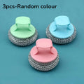 3PCS Stainless Steel Cleaning Brush Set - Detachable Ball Brush for Non-stick Pots and Pans