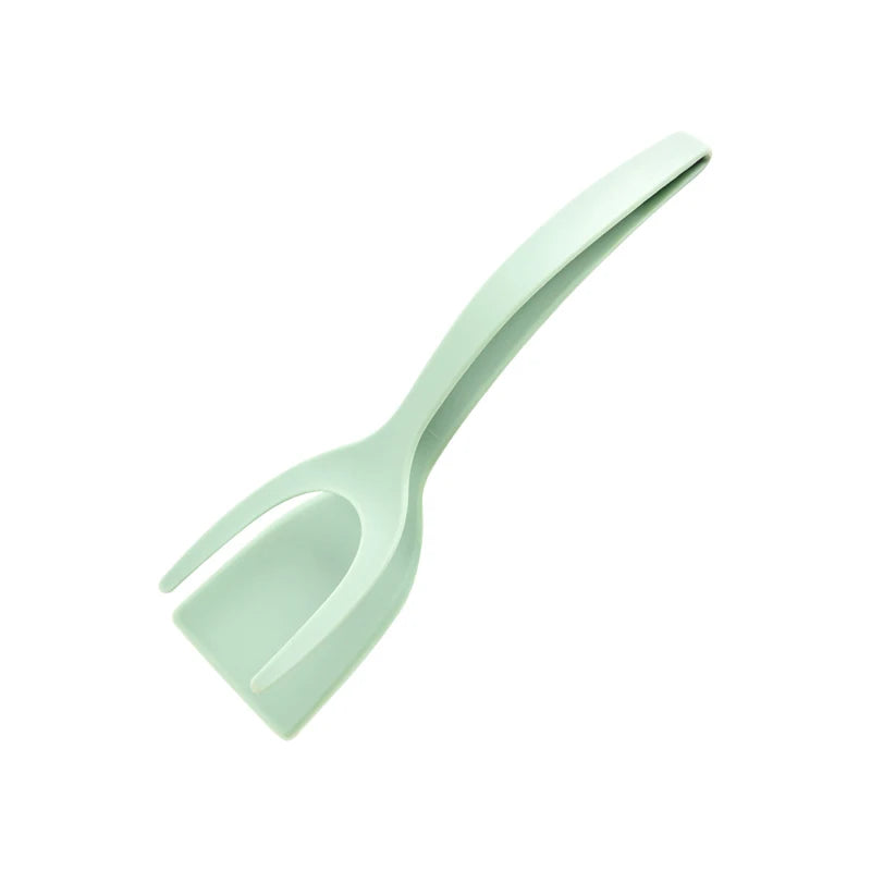 2 in 1 Spatula Tongs for Easy Cooking - Non-Stick Nylon Egg Flipper, Pancake, Fish, French Toast, and Omelet Tool