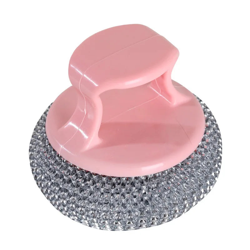 3PCS Stainless Steel Cleaning Brush Set - Detachable Ball Brush for Non-stick Pots and Pans