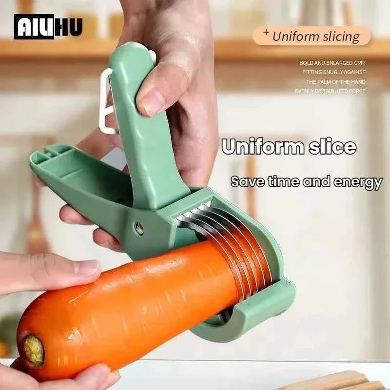 Stainless Steel Vegetable Slicer - 1Pc Multi-Functional Salad Slicer Kitchen Tools and Accessories