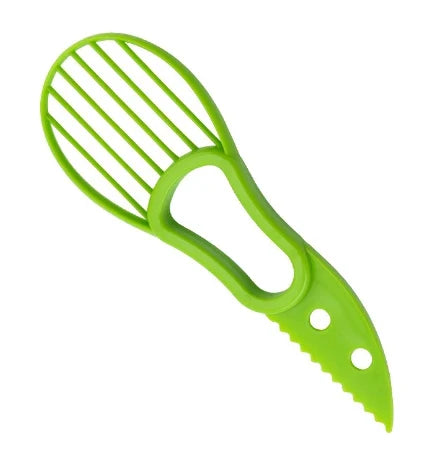 3 in 1 Avocado Slicer Tool, Corer, and Peeler - Plastic Kitchen Fruit Cutter and Pulp Separator