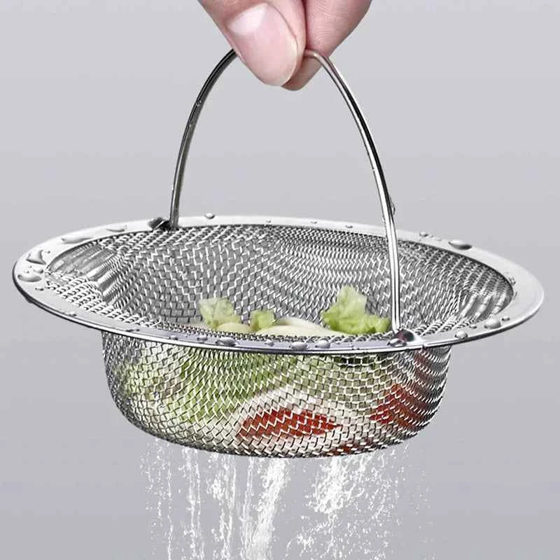 Stainless Steel Sink Strainer - Thickened Anti Clog Drain Filter, Universal Leak Proof Mesh for Sink Basket Debris Catcher