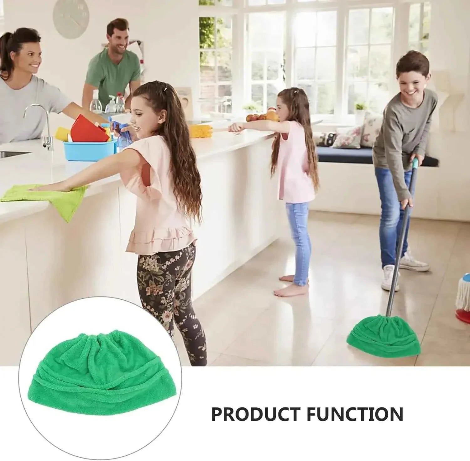 Multifunctional Floor Mop Cover - Reusable Ultra-Fine Fiber Coral Fleece for Effective Household Cleaning
