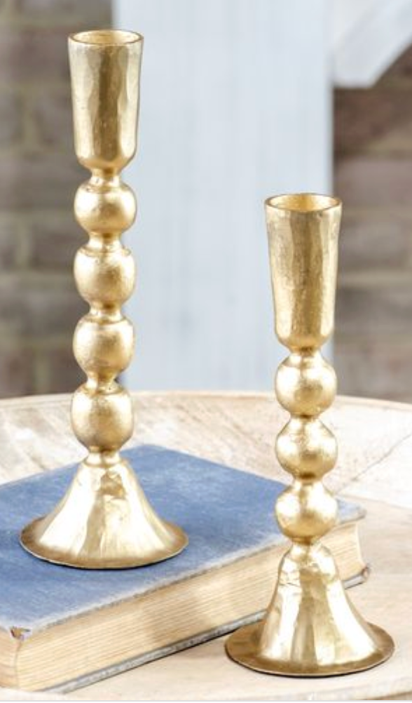 Gold ball candle stick -Tall