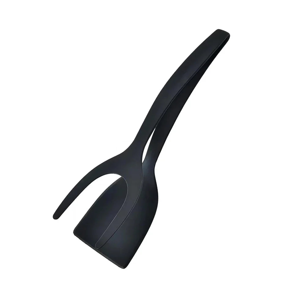2 in 1 Spatula Tongs for Easy Cooking - Non-Stick Nylon Egg Flipper, Pancake, Fish, French Toast, and Omelet Tool