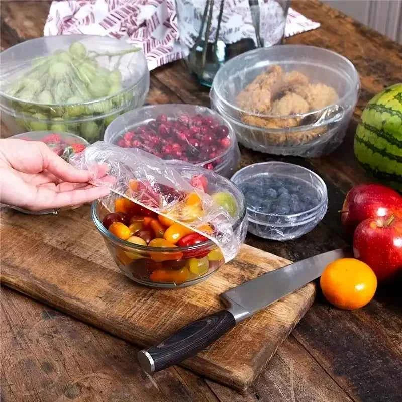 100pcs Disposable Food Covers for Fresh-Keeping Kitchen Storage