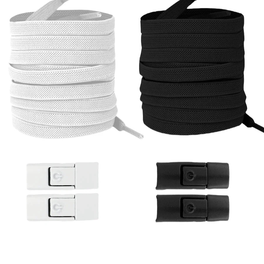 New Without Ties No Tie Elastic Shoelaces Press Lock Flat Widened 8MM Shoelaces for Kids and Adults