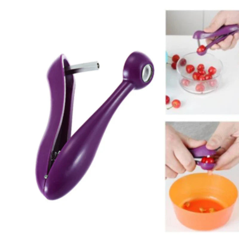 Brand New Cherry Fruit Pit Remover Tool - Efficient Olive and Seed Remover for Fruits and Vegetables