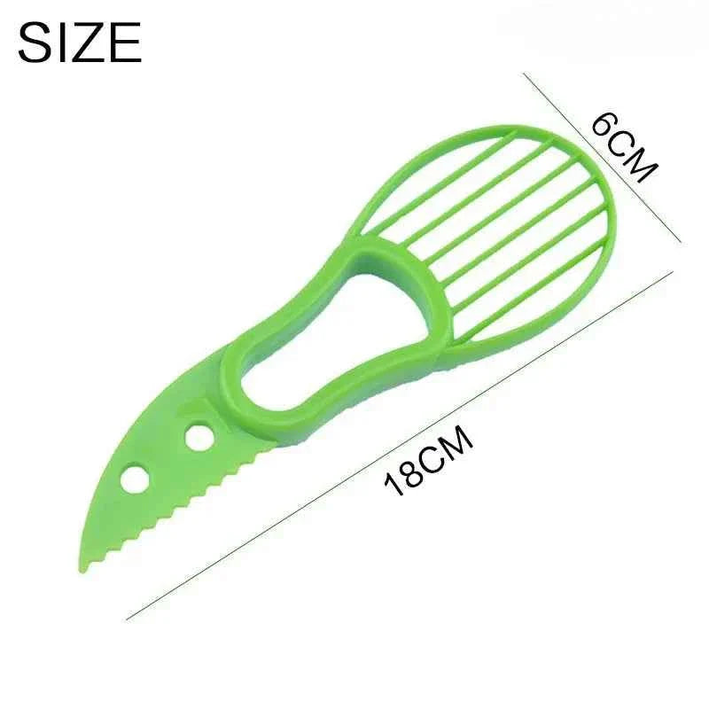 3 in 1 Avocado Slicer Tool, Corer, and Peeler - Plastic Kitchen Fruit Cutter and Pulp Separator