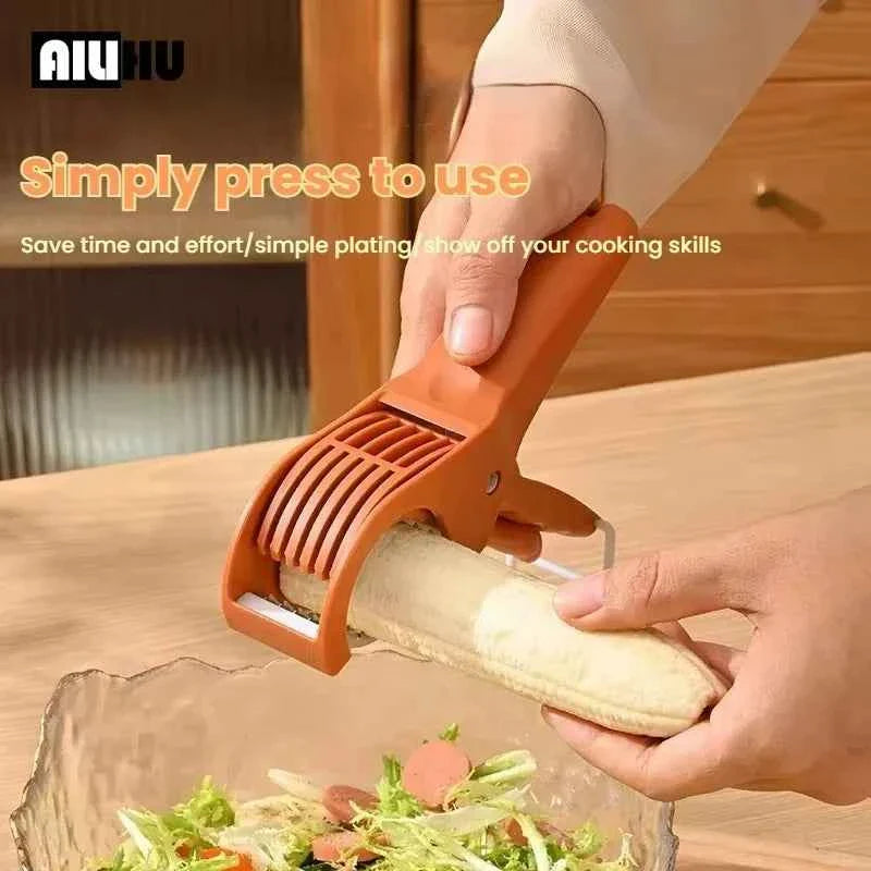 Stainless Steel Vegetable Slicer - 1Pc Multi-Functional Salad Slicer Kitchen Tools and Accessories