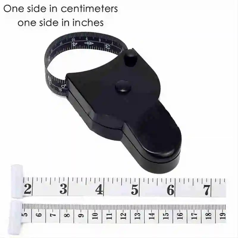 Portable Fitness Tape Measure - Telescopic Health Tool with Handle and Torch for Waist Circumference