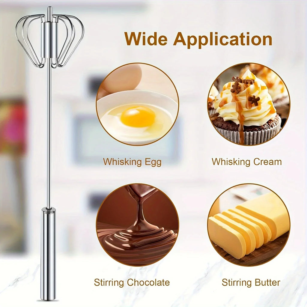 Stainless Steel Egg Beater for Effortless Mixing, Stirring, and Beating in Kitchen Baking