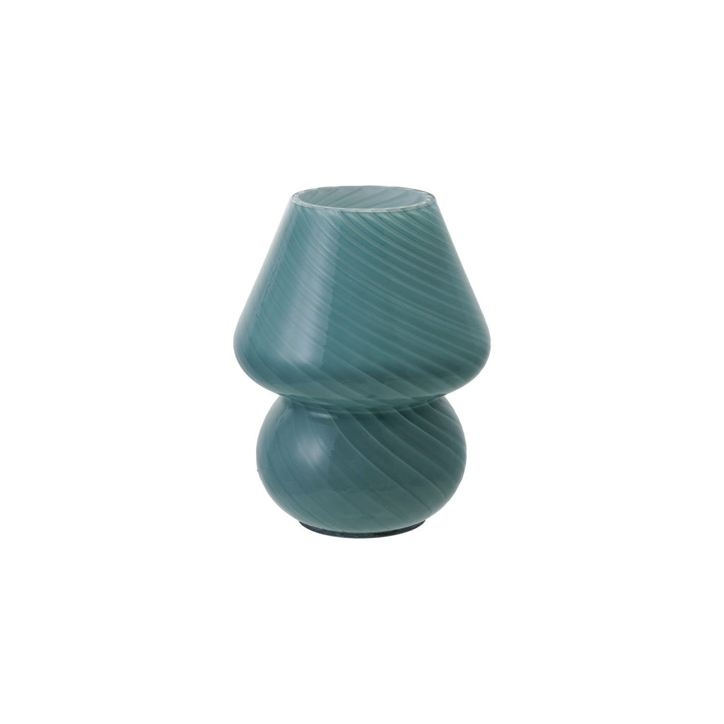 Hand-Blown Art Glass LED Table Lamp with Touch Sensor